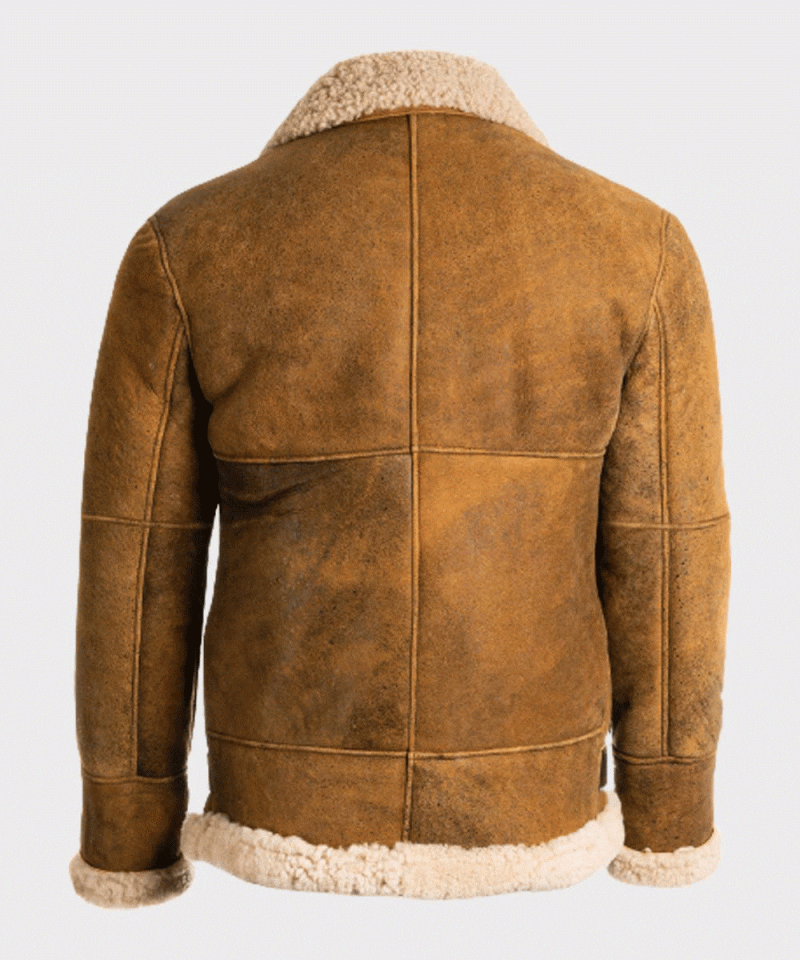 Aviator Mens Brown Sheepskin Shearling B3 Leather Jacket a78d6f0b 44dd 4051 aefa fb1367dfe45d