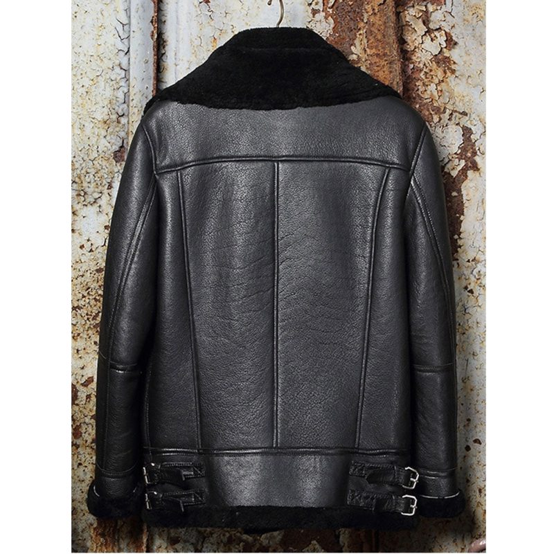 B3 Bomber Jacket Sheepskin Shearling Coat Motorcycle Classic Leather 1fdf216d 7d37 45ac b80f 3329e442fde1