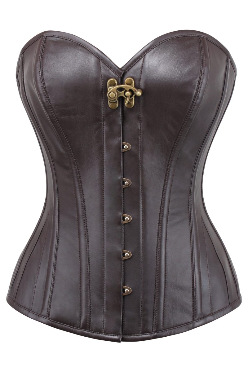 BROWNFAUXLEATHERCORSETBYCORSETSQUEENCQ 4179 F