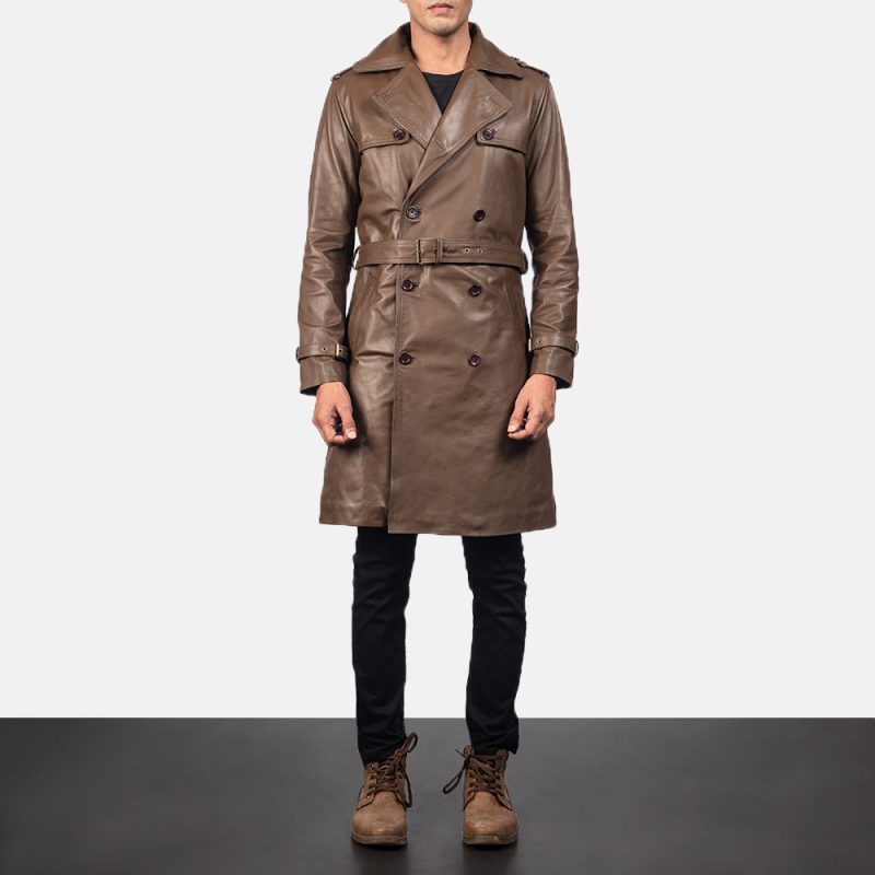 BrownLeatherDusterCoat