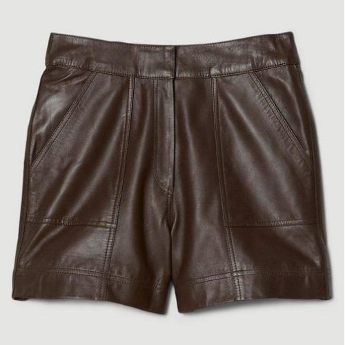 BrownLeatherShortsForWomen2