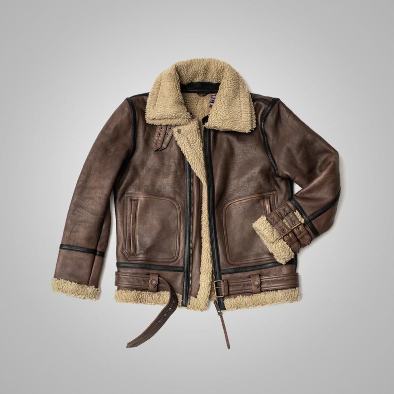 BrownSheepskinJacketForMenwithsherpalining6