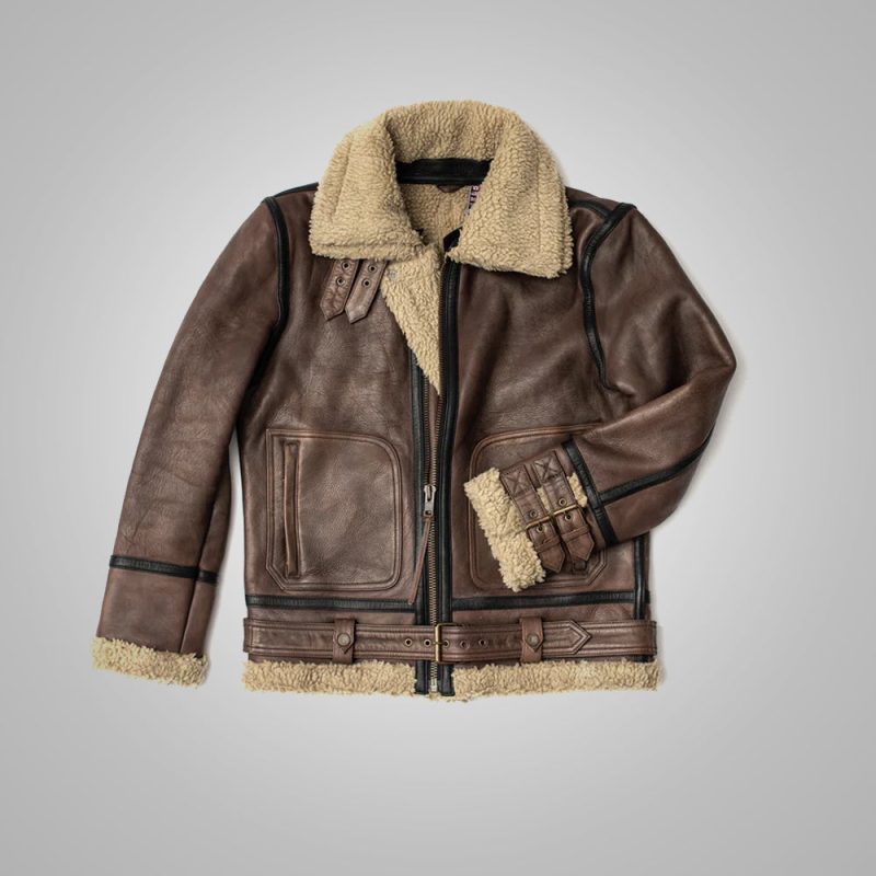 BrownSheepskinJacketForMenwithsherpalining7