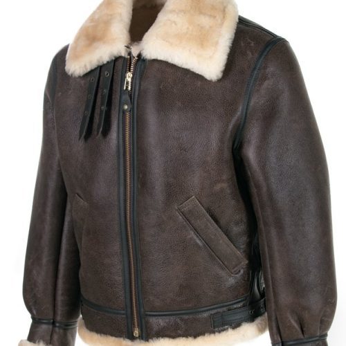 ClassicB 3SheepskinLeatherBomberJacket 3