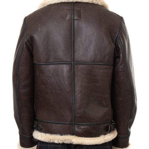 ClassicB 3SheepskinLeatherBomberJacket 9