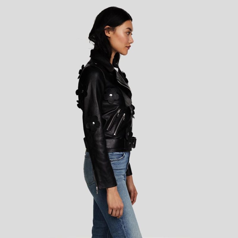 FlorenceBlackBikerLeatherJacket3