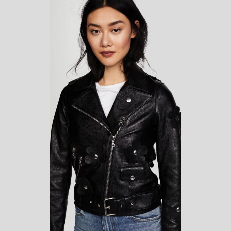 FlorenceBlackBikerLeatherJacket4