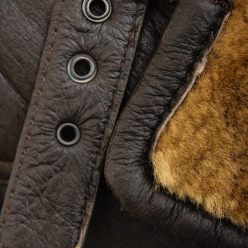 Fur leather men winter coat