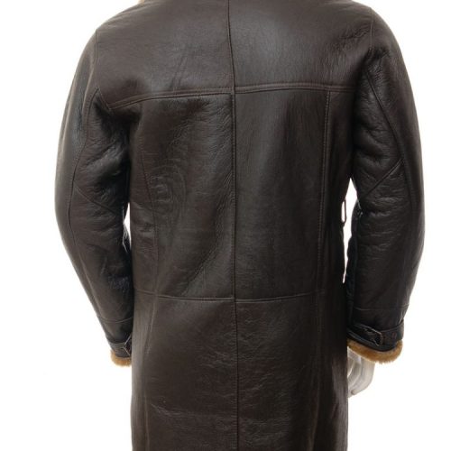 Lambskin sheepskin leather coat fur collar