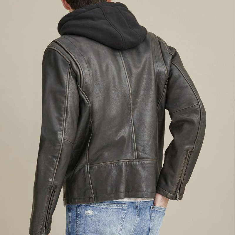 Leather Jacket with Hood2