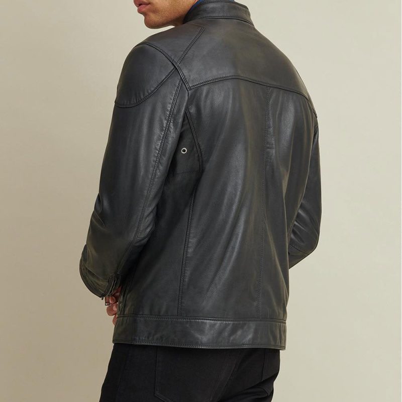 Leather Jacket with Shoulder Patches2