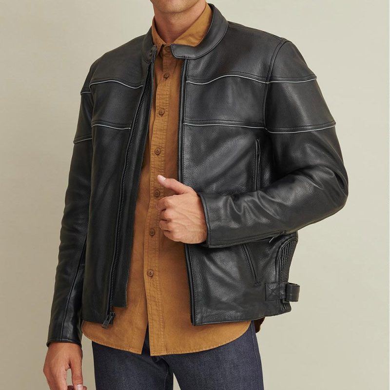 Leather Rider Jacket with Thinsulate Lining1