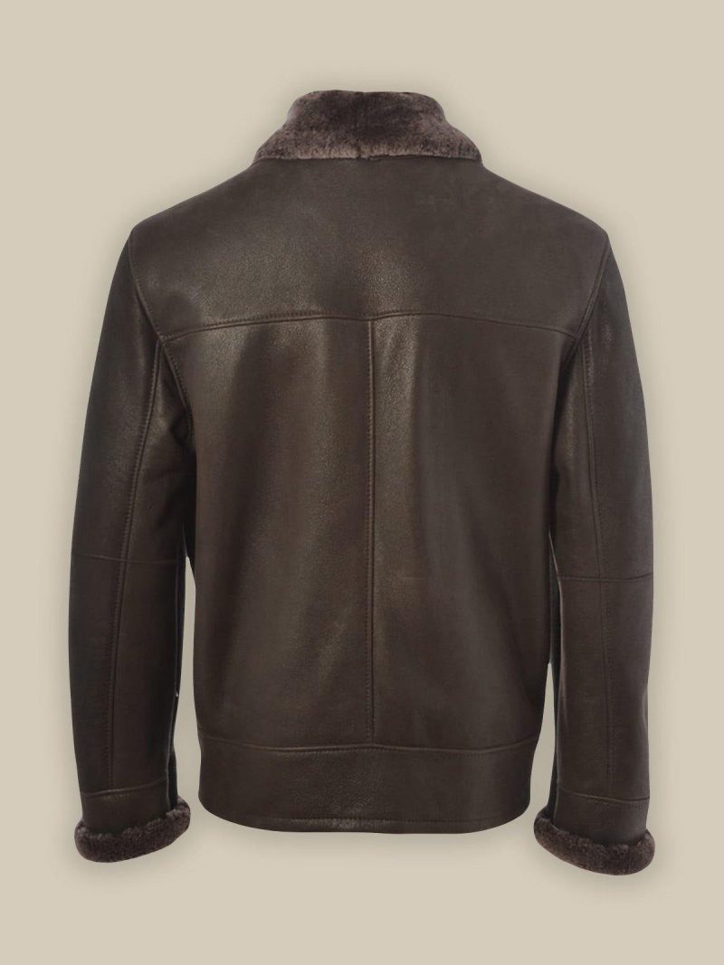 Men Brown Shearling Bomber Leather Jacket 48ad225f f2e6 4520 b4fe cd8087ae0833