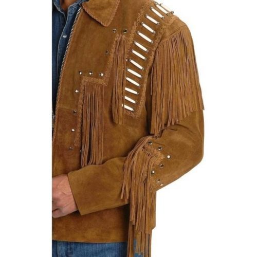 Men Western Leather JacketSuede Leather Cowboy Jacket Leather Jacket Men STYLE