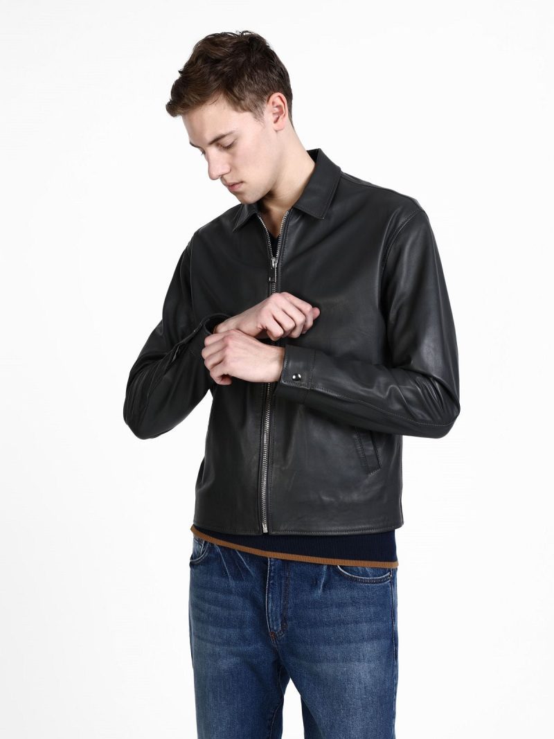 MenBlackShirtLeatherJacket3