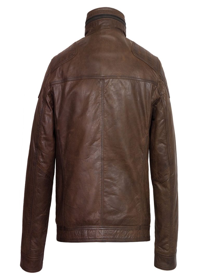 MenDarkBrownLeatherJacket2