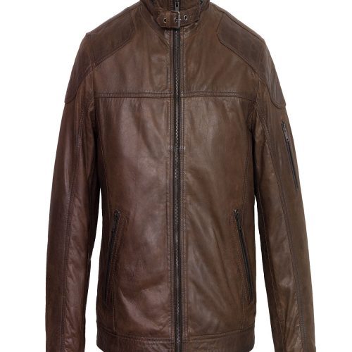 MenDarkBrownLeatherJacket3