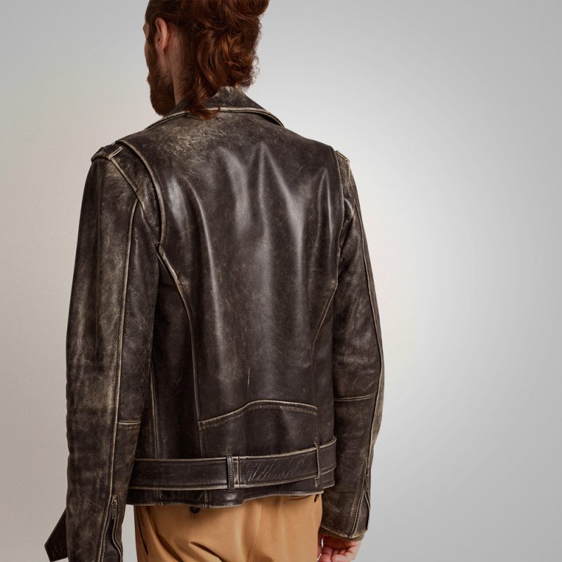 MenFineGrainDistressedLeatherJacket3