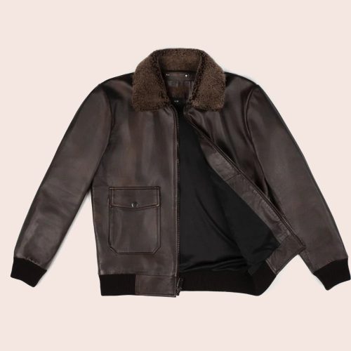 MenG 1FlightIconicBrownLeatherBomberJacket5