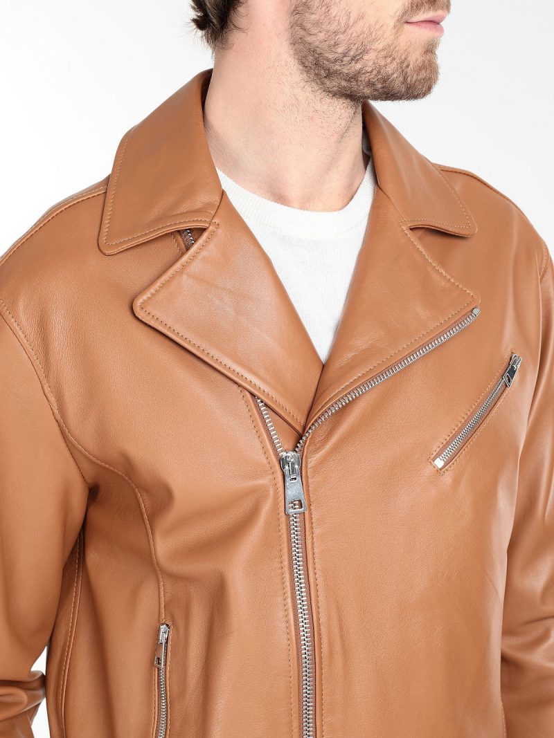 MenTanBrownBikerLeatherJacket3