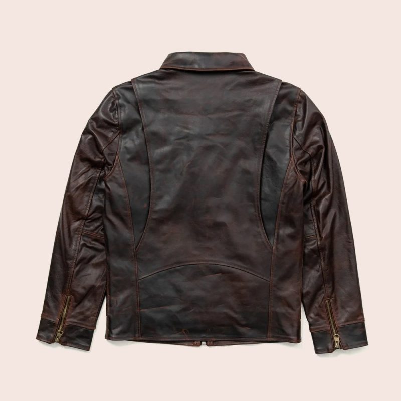 Men sClassicBrownFlightLeatherJacket4