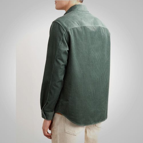 Men sGreenFullSleevesCorduroyJacket