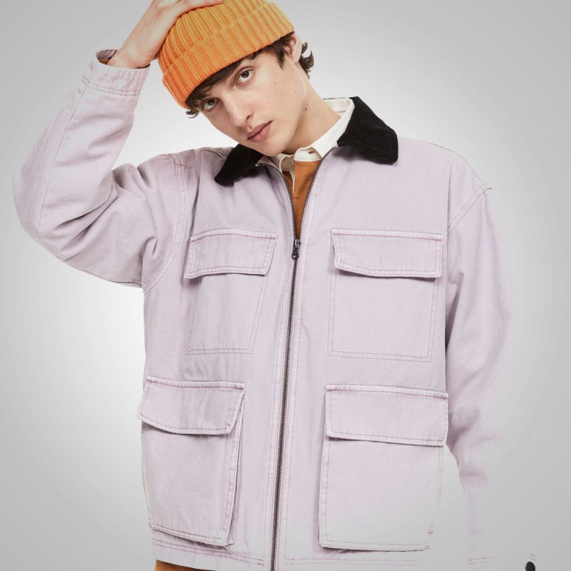 Men sPurpleOverTruckerStyleCorduroyJacket2