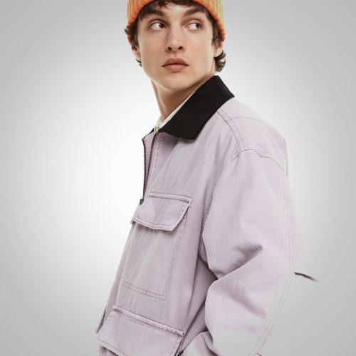 Men sPurpleOverTruckerStyleCorduroyJacket3