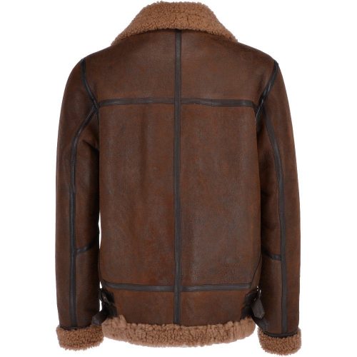 Men sSheepskinLeatherFlyingJacket3