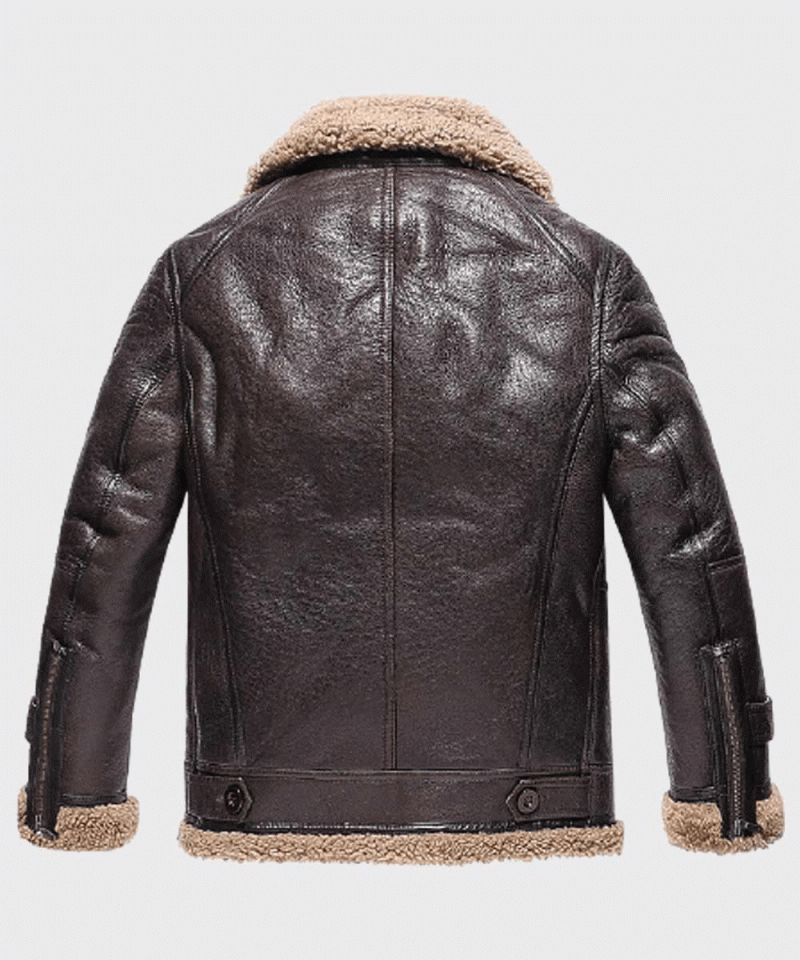 Mens Sheepskin Shearling Dark Brown Leather Jacket bf7bfde7 9dfb 4ff5 b754 4fee9f7fd347