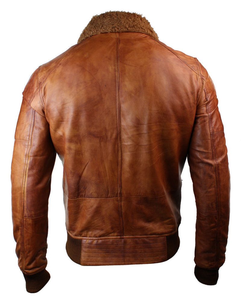 MensB3BomberRustTanBrownRemovableFurCollaraviatorPilotLeatherjacket2