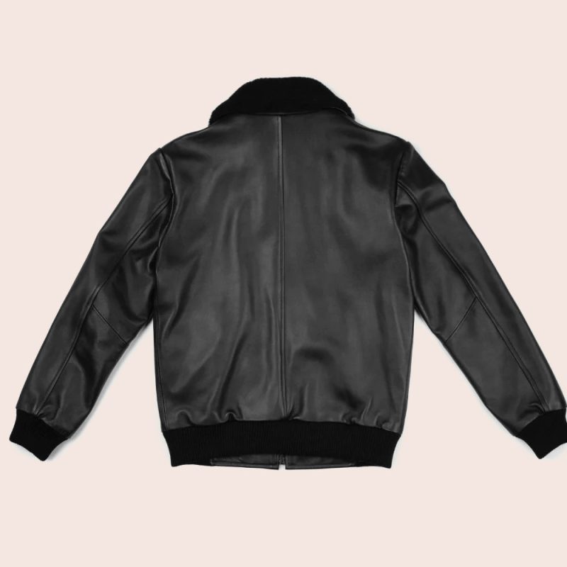 MensBlackG 1FlightLeatherBomberJacket4