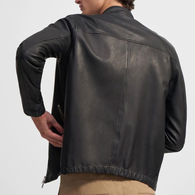 MensBlackLambskinBikerRidingLeatherJacket2