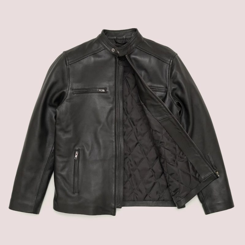 MensBlackLeatherMotoRidingJacket5