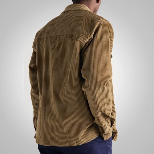 MensLightBrownCorduroyovershirtstyleJacket