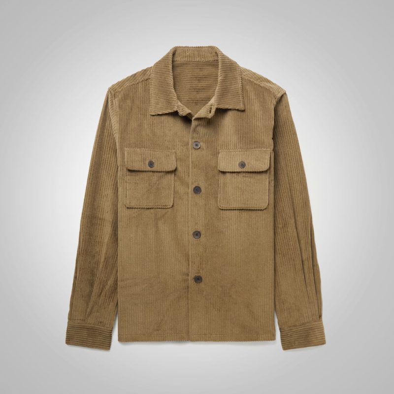 MensLightBrownCorduroyovershirtstyleJacket3