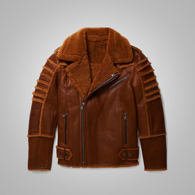 NewB3RAFFlyingSheepskinShearlingMotoLeatherJacket6