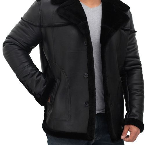 Russo shearling leather coat