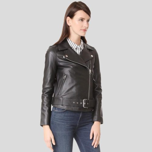 SandraBlackBikerLeatherJacket3