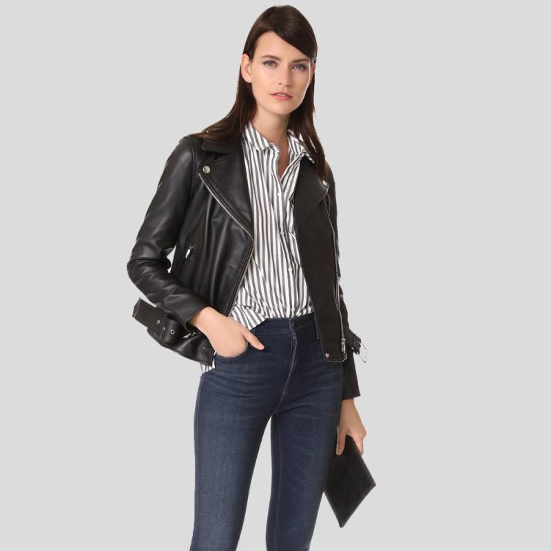 SandraBlackBikerLeatherJacket4