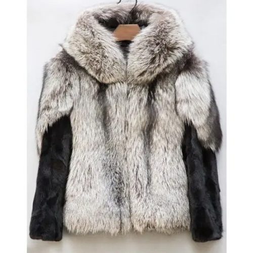 SupportCustomMen sFoxFurHoodedCoatFoxFurAndMinkSkinJacketLuxuryGoldColorSuperWarmth