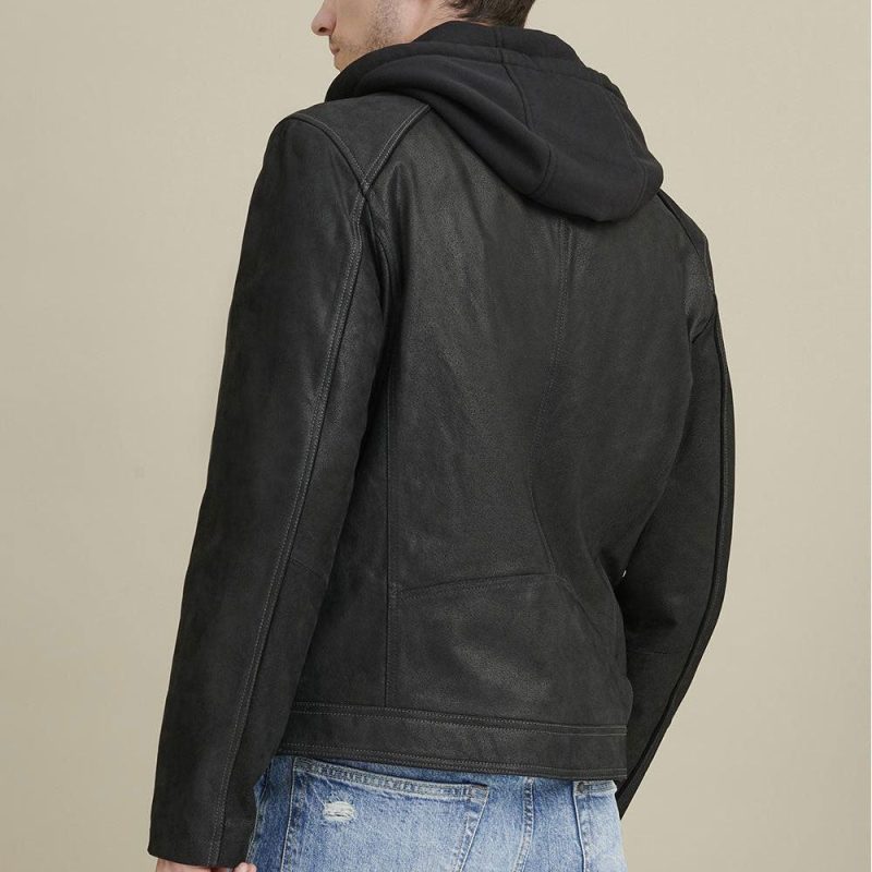 Vintage Hooded Leather Jacket2