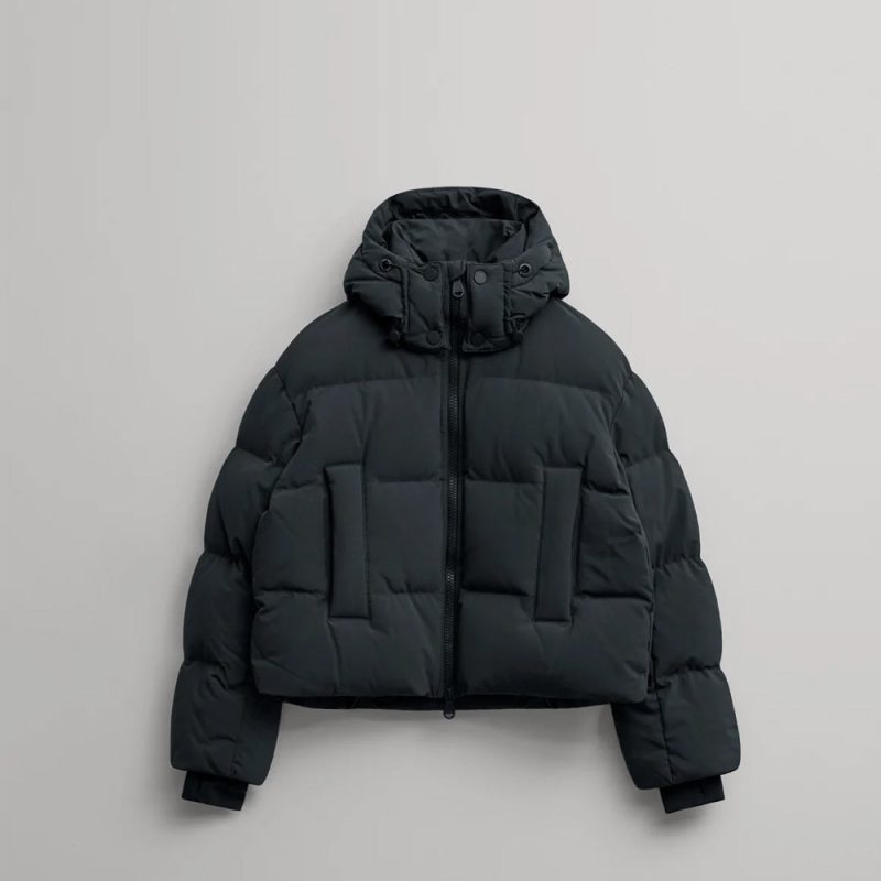 WomenMateBlackWinterPufferJacket