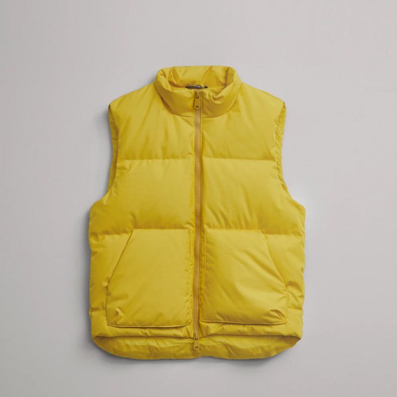 WomenYellowSleevelessPufferVest3