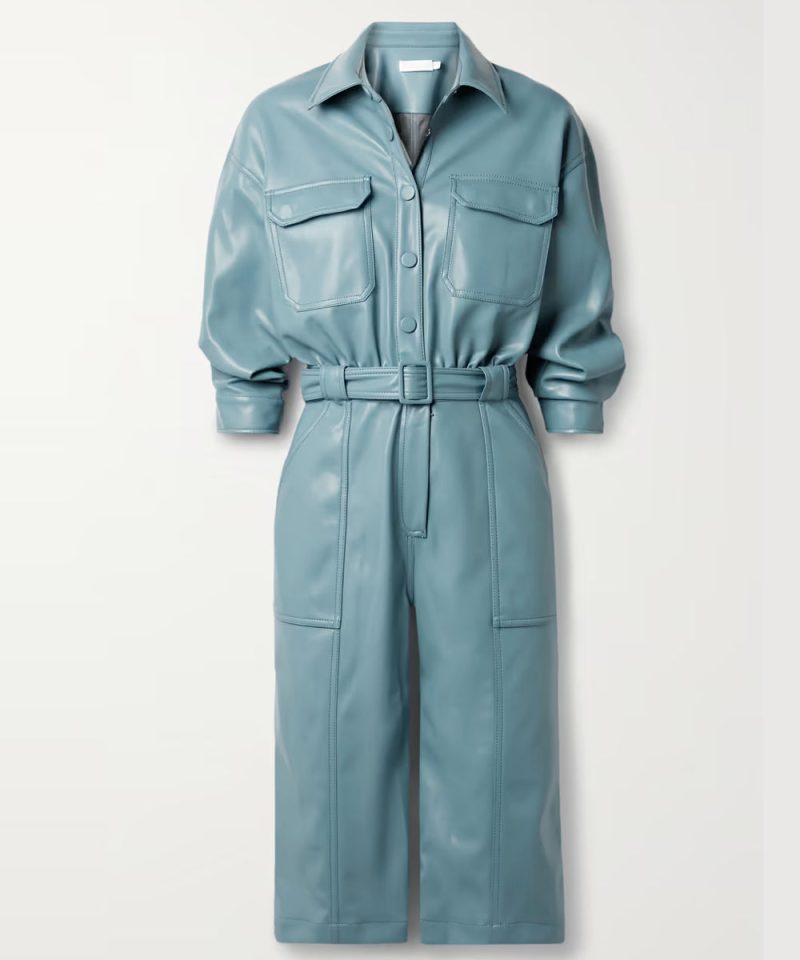 Women sBlueUtilityleatherJumpsuit3