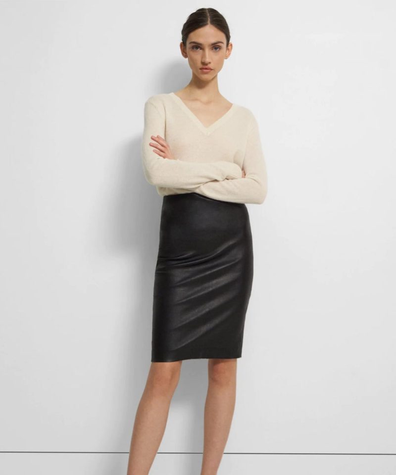 Women sMidiBlackLeatherSkirt3