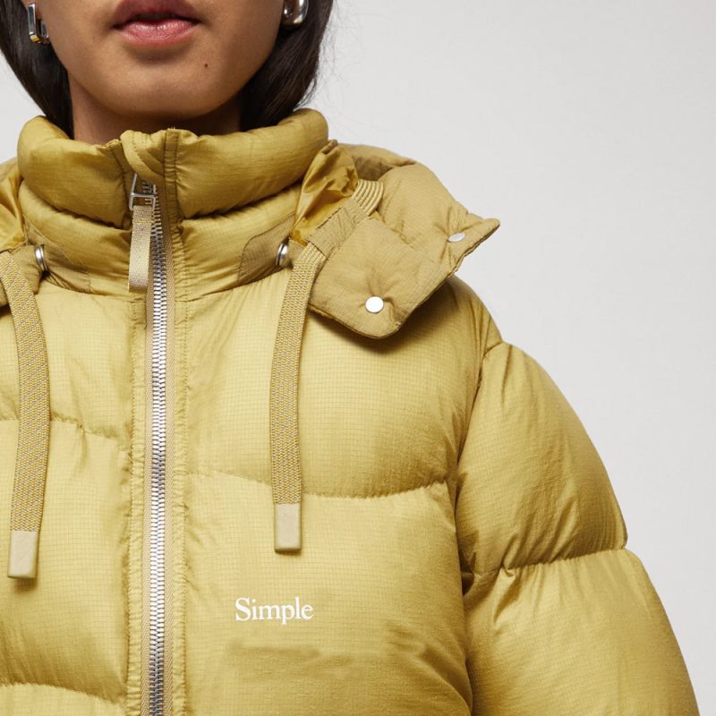 Women sSimpleYellowPufferJacket2