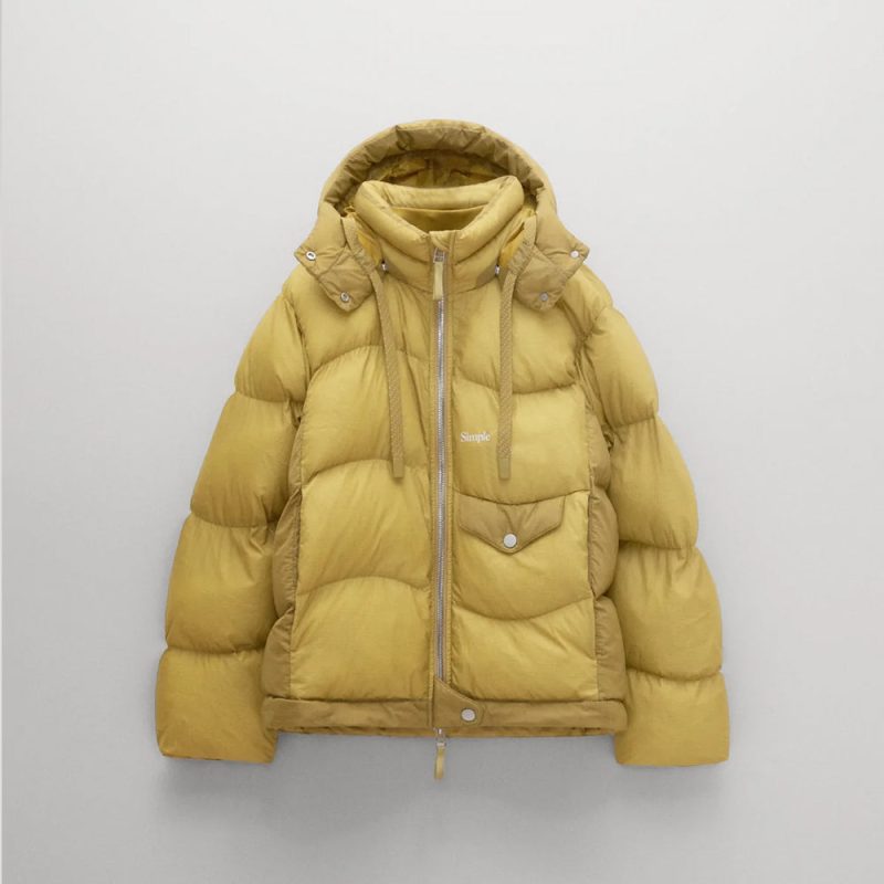 Women sSimpleYellowPufferJacket3