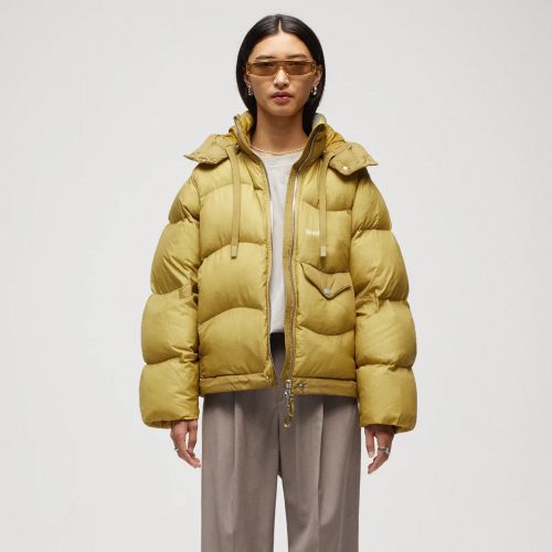 Women sSimpleYellowPufferJacket5