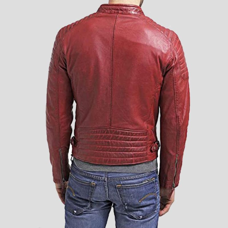 asher red quilted leather jacket 2